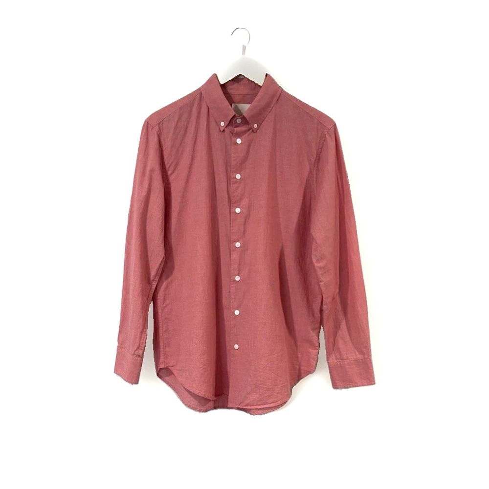Band Of Outsiders Mens 3 Large Red Micro Check Oxford Button Down USA Cotton